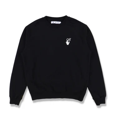 Off-White Black Embroidered Cut Here Arrows Logo Sweatshirt