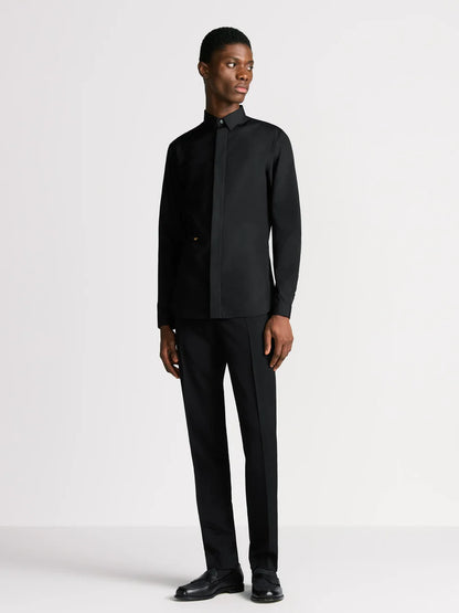 DIOR EMBROIDERED GOLD BEE SHIRT BLACK
