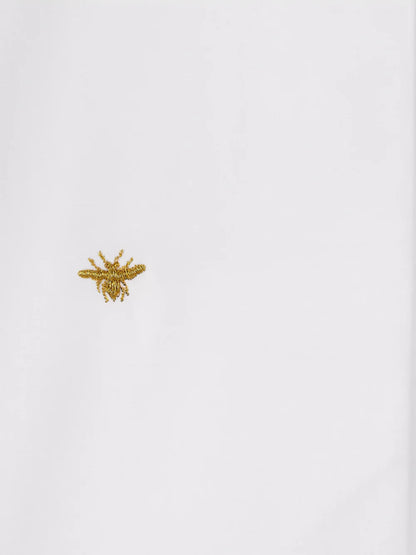 DIOR EMBROIDERED GOLD BEE SHIRT WHITE