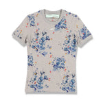 Off-White x Browns Grey Embroidered Floral Woman T-Shirt