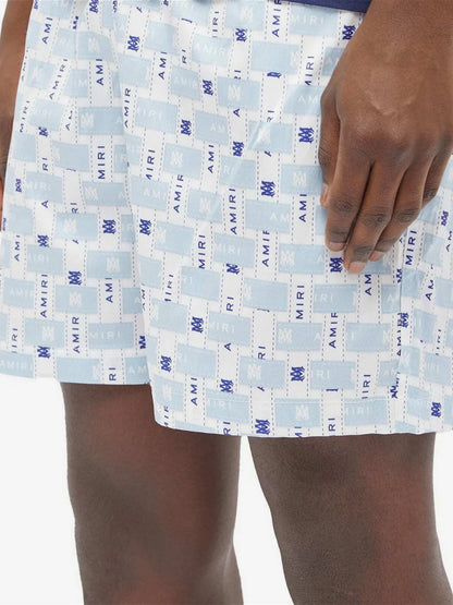 Amiri Interweave Swim Shorts (Light Blue)