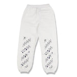 OFF-WHITE WHITE AIRPORT TAPE DIAGONALS SWEATPANTS