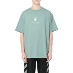 Off-White Jade Green Graff Logo Oversized T-Shirt