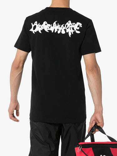 OFF-WHITE BLACK GHOST LOGO T-SHIRT