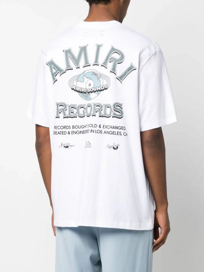 AMIRI GLOBAL RECORDS TEE WHITE