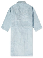 OFF-WHITE ARROW LEAVES LOGO BATHROBE LIGHT BLUE