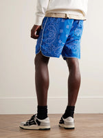 RHUDE BANDANA SHORTS BLUE