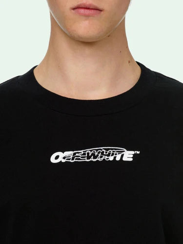 OFF-WHITE BLACK PAINTERS HAND LOGO T-SHIRT