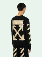 OFF-WHITE BLACK TAPE ARROWS LOGO SWEATSHIRT