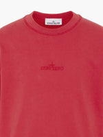 Stone Island Chest Logo Crewneck Sweatshirt (Red)