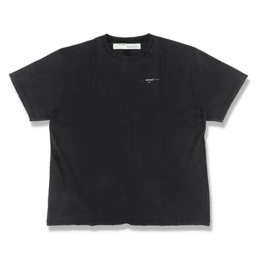 Off-White Washed Black Embroidered Scribble Arrows Oversized T-Shirt