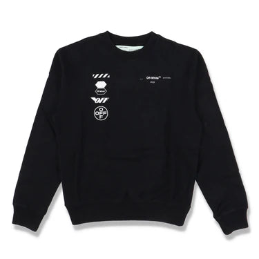 Off-White Black Special Edition Racing Arrows Logo Sweatshirt