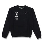 Off-White Black Special Edition Racing Arrows Logo Sweatshirt