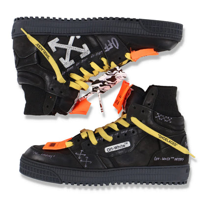 Off-White Black Leather Logo Off Court 3.0 HI-top Trainers