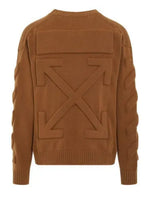 OFF-WHITE 3D ARROWS SWEATER CARAMEL