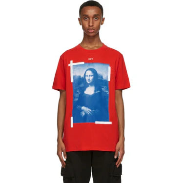 OFF-WHITE RED MONA LISA ARROWS T-SHIRT