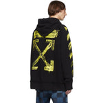 OFF-WHITE SSENSE BLACK ACRYLIC ARROWS OVERSIZED HOODIE