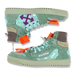 OFF-WHITE MINT LEATHER LOGO OFF COURT 3.0 HI-TOP TRAINERS