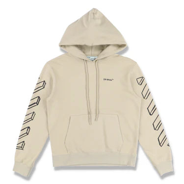 Off-White Beige 3D Marker Arrows Hoodie