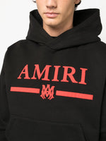 AMIRI RED LOGO HOODIE BLACK