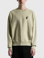 OFF-WHITE BEIGE BUBBLE ARROWS OVERSIZED SWEATSHIRT