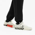 OFF-WHITE WHITE PONY HAIR VULCANIZED TRAINERS