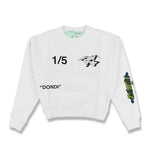 OFF-WHITE WHITE DONDI GRAFFITI LOGO OVERSIZED SWEATSHIRT