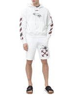 Off-White White Arachno Spider Arrows Logo Sweatshorts