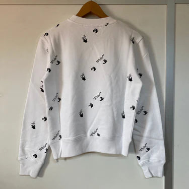 Off-White White All Over Logo Sweatshirt
