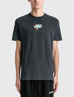 Off-White Blue and Orange Degrade Thunder Logo T-shirt