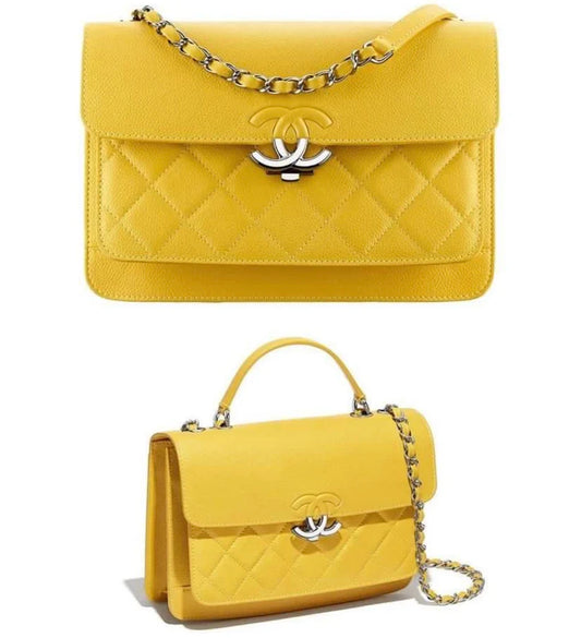 Chanel Yellow CC Box Bag