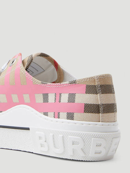 BURBERRY LOW JACK SNEAKERS BEIGE  PINK