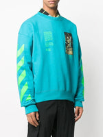 OFF-WHITE BLUE PASCAL GOLDEN RATIO PAINTING OVERSIZED SWEATSHIRT