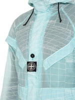 STONE ISLAND REFLECTIVE GRID ON LAMY-TC PARKA AQUA