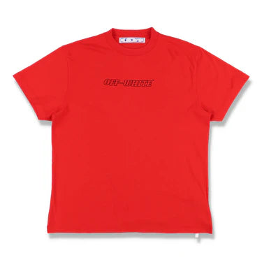 OFF-WHITE RED PASCAL HAND GUN LOGO OVERSIZED T-SHIRT