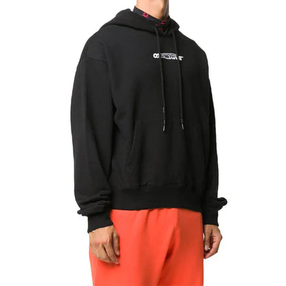 OFF-WHITE BLACK HAND PAINTERS LOGO OVERSIZED HOODIE