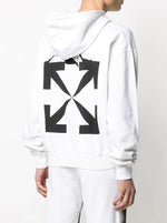 Off-White White Caterpillar World Oversized Logo Hoodie