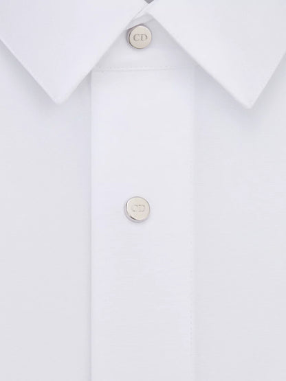 DIOR CD ENGRAVED SNAPS SHIRT WHITE