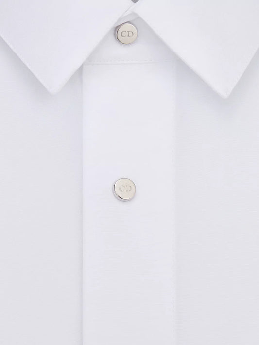 DIOR CD ENGRAVED SNAPS SHIRT WHITE