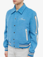 AMIRI BONES VARSITY JACKET BLUE