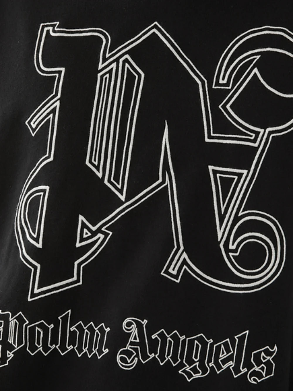 PALM ANGELS PA MONOGRAM STATEMENT HOODIE BLACK