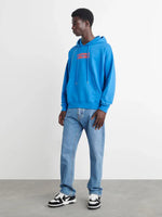 Off-White Blue Emotionally Available Logo Oversized Hoodie