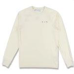 Off-White x Browns 50 Cream Rubberised Logo Long Sleeve T-Shirt