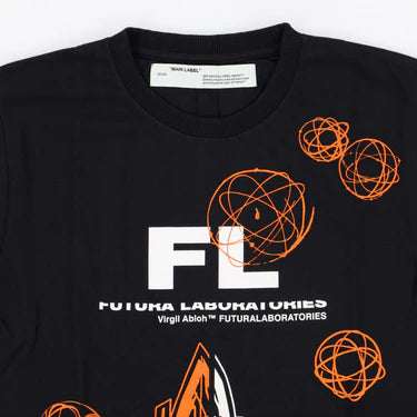 OFF-WHITE × FUTURA LABORATORIES BLACK POINTMAN ALIEN T-SHIRT