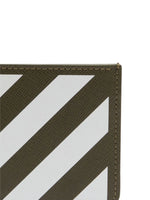 OFF-WHITE DIAG STRIPE CARD HOLDER MILITARY GREEN