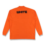 Off-White Orange Arrows Font Oversized Long Sleeve Mock Neck T-Shirt