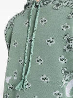 AMIRI BANDANA KNIT HOODIE MINT