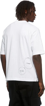 Off-White White Embroidered Cut Here Skate T-Shirt