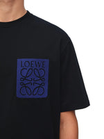 LOEWE ANAGRAM POCKET TEE BLACK BLUE