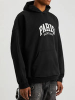 BALENCIAGA CITIES PARIS HOODIE BLACK